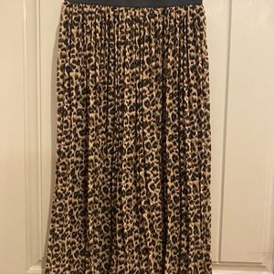 Animal Pattern Midi Skirt